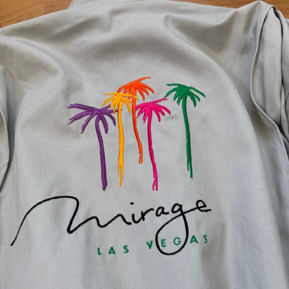 Vintage 90's Mirage Las Vegas Evander Holyfield vs Riddick Bowe Boxing Jacket XL - Picture 3 of 9